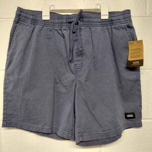 Vans Elastic Relaxed Fit Drawstring Shorts Mens XL 34" Waist Blue Inseam 7"